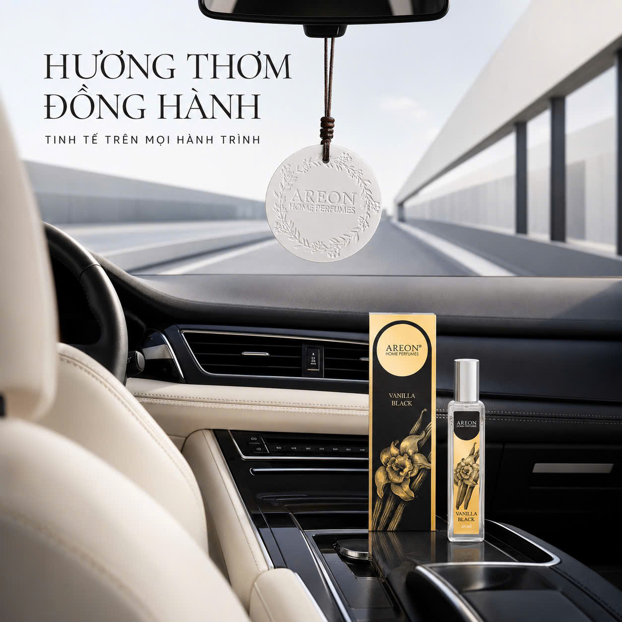 Gốm thơm treo xe 20ml vanilla black