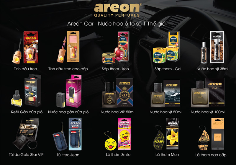 Nước hoa ô tô Areon cao cấp