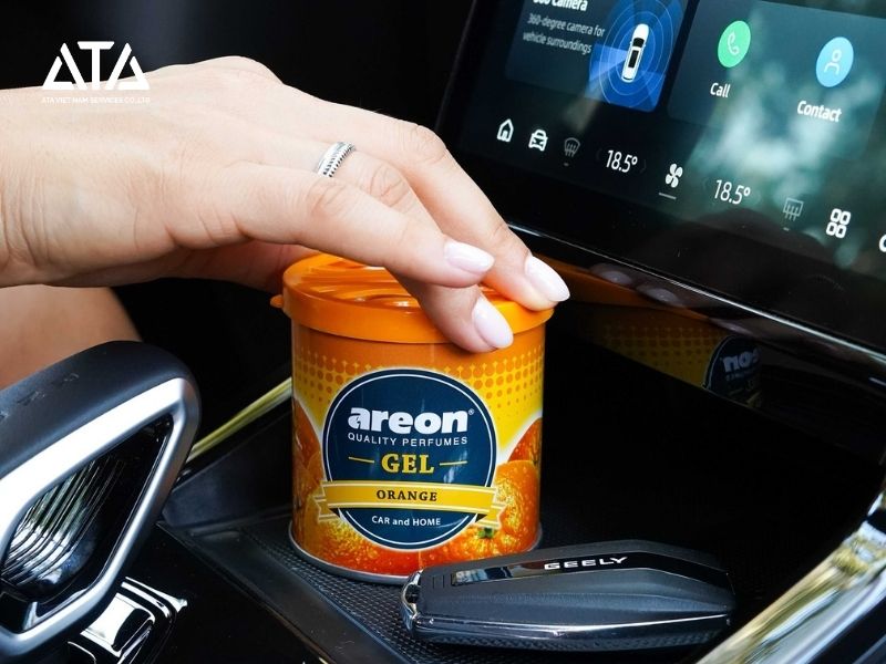 sáp gel ô tô khử mùi, giảm say xe
