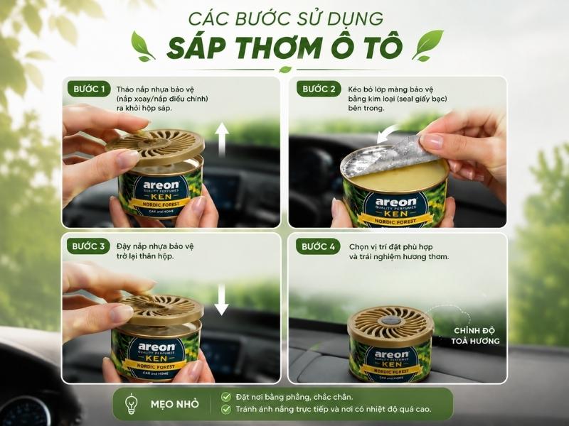 cách sử dụng sáp thơm ô tô
